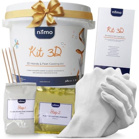 Niimo – Kit de moldeo de manos, de yeso, regalo personalizado para parejas, para ambos.