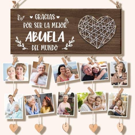 Marco de fotos y regalos originales para la abuela, ideal para su cumpleaños.