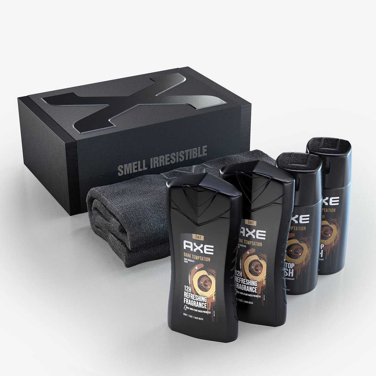 Axe Pack Dark Temptation higiene y cuidado personal para hombre 5 productos