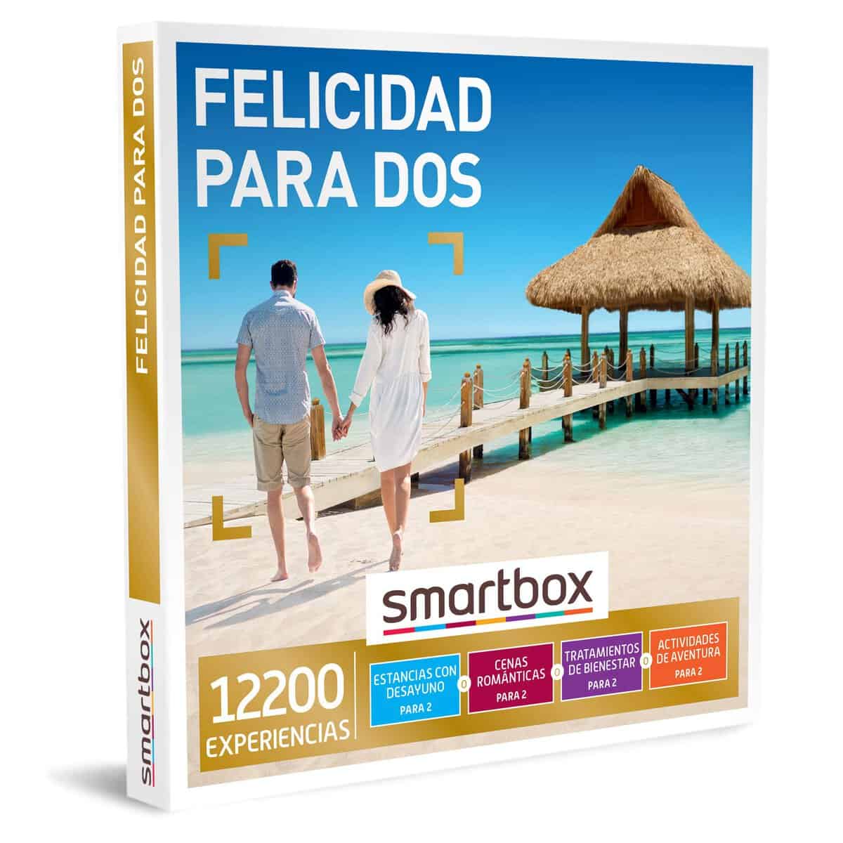 Smartbox - Caja Regalo Felicidad para Dos - Idea de Regalo - 1 Experiencia de gastronomía, Aventura o Bienestar para 2 Personas