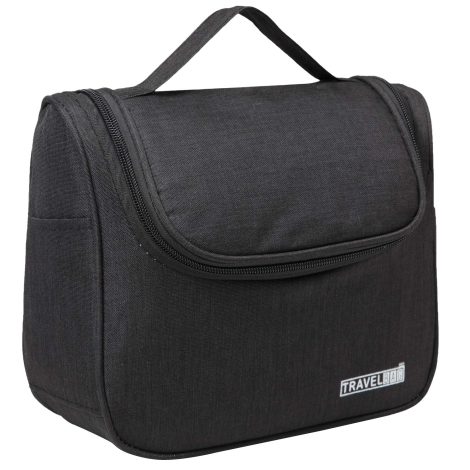 Bolsa de aseo colgante grande impermeable para hombres y mujeres, ideal para viajes, gimnasio y uso diario. (16 words)