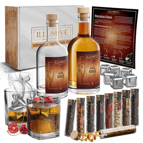 regalos originales para hombres, todo en un solo set para disfrutar del whisky.