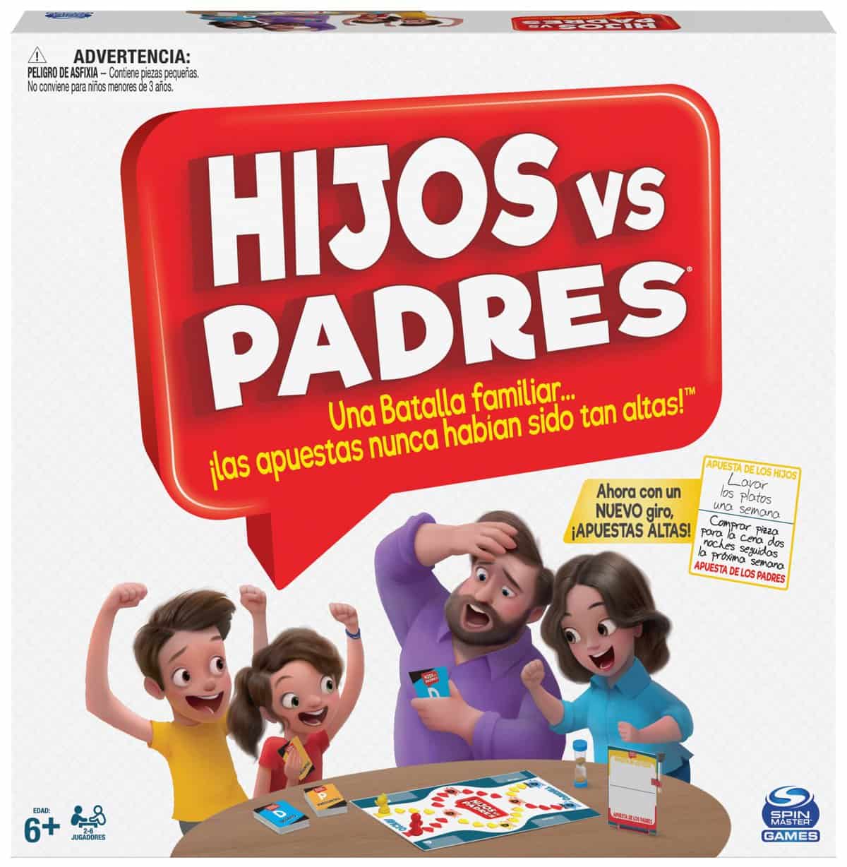 SPIN MASTER TOYS ESPAÑA SL Hijos contra Padres Juego de Mesa