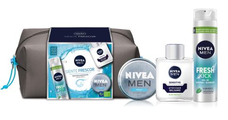 Pack NIVEA MEN refrescante e hidratante, set de cuidado facial para hombre (1 crema 75ml, 1 gel 200ml, 1 bálsamo 100ml).