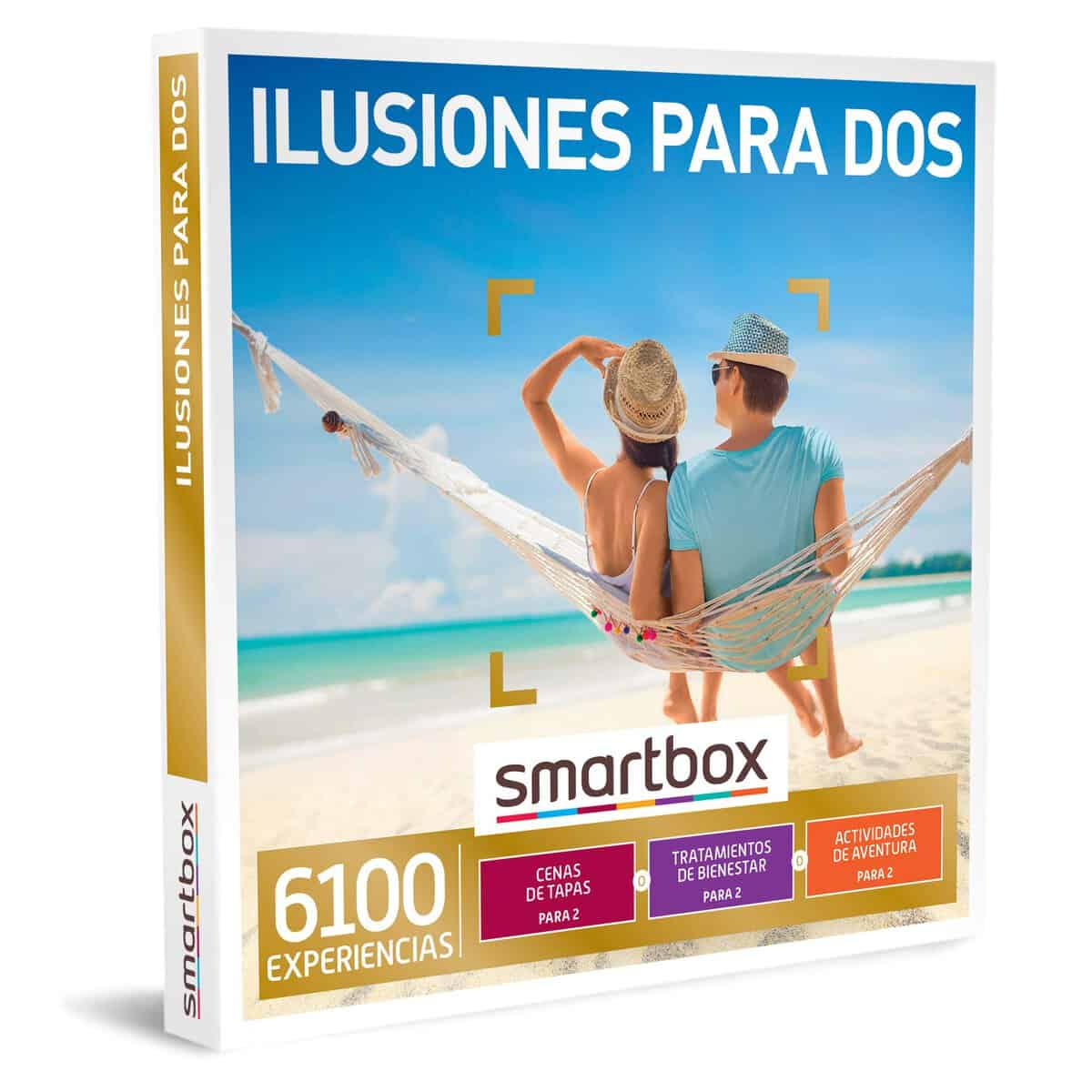 Smartbox - Caja Regalo Ilusiones para Dos - Idea de Regalo Barato - 1 Experiencia de Bienestar, Aventura o Cena para 2 Personas