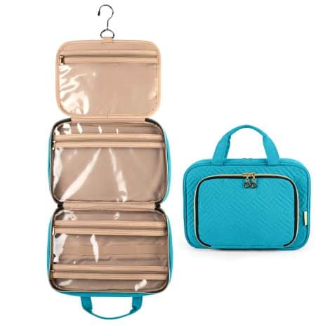 Bolsa de viaje con colgador, en color verde azulado, para hombres y mujeres, de la marca YARWO. (Una bolsa solamente)