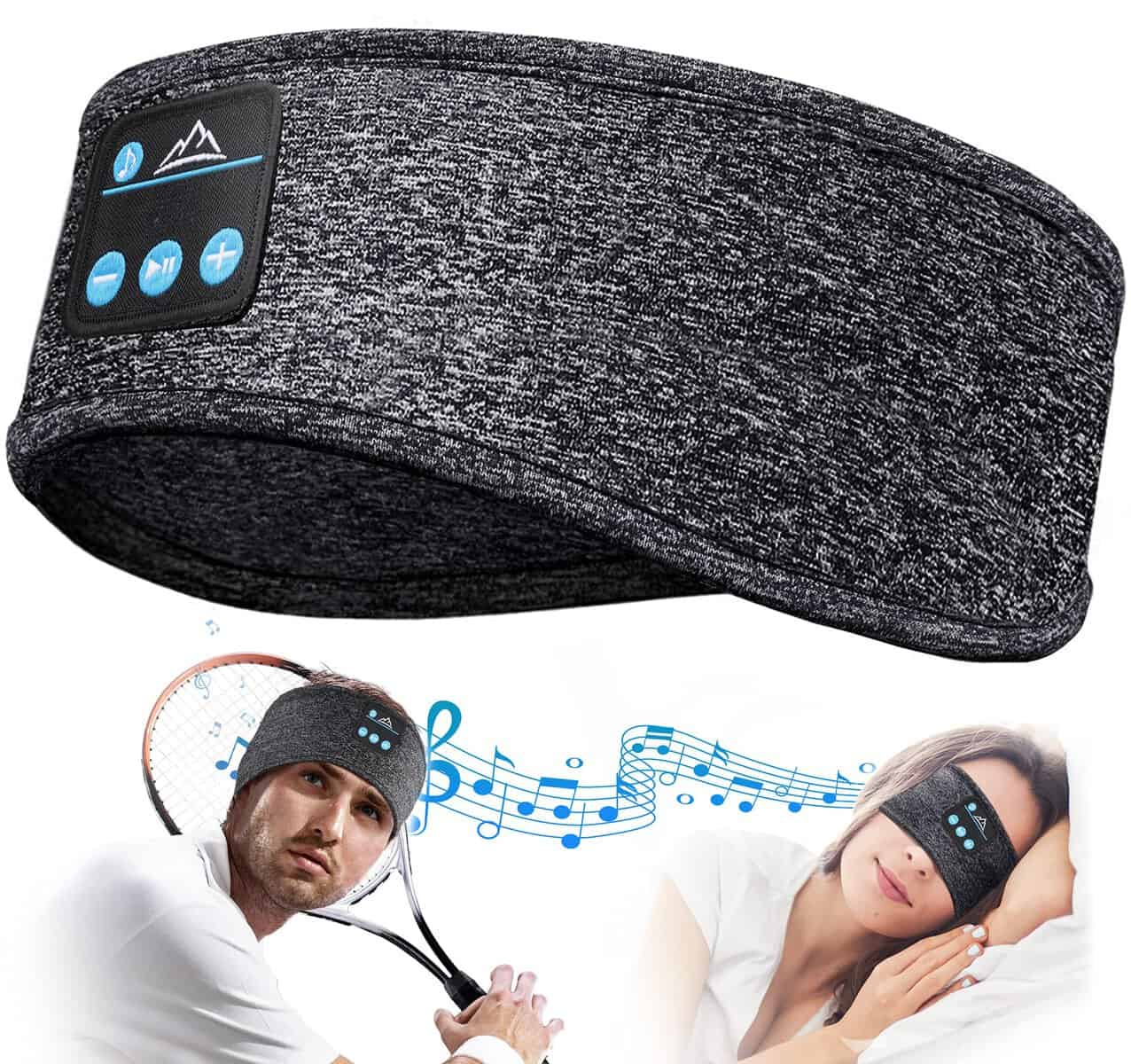 Auriculares para Dormir Regalos Originales para Hombre Mujer - Amigo Invisible Antifaz Auriculares con Ultrafinos HD Estéreo Altavoces, Orejeras Antiruido