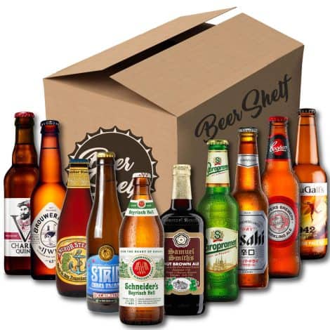 Estantería de Cervezas – Selección de Cervezas | Pack Cervezas de todo el mundo (10 tipos) – Regalo Cerveza – Cervezas para degustar – Experimenta la Cerveza Internacional.