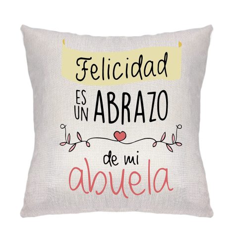 Regalo de Abuela Funda de cojín de Lino Colorido 45×45 para Silla o Coche (Estilo 1).