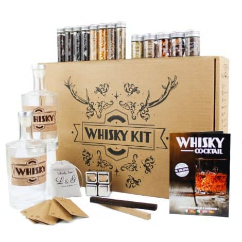 L&G® – Kit de whisky para disfrutar: regalo original para Navidad, cumpleaños – Hecho en Francia.