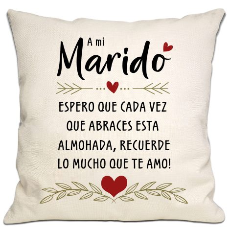 Bommex Cojín de Amor para Esposa, una forma de demostrarle cuánto la amo en su cumpleaños, San Valentín, aniversario o Navidad. (Marido)