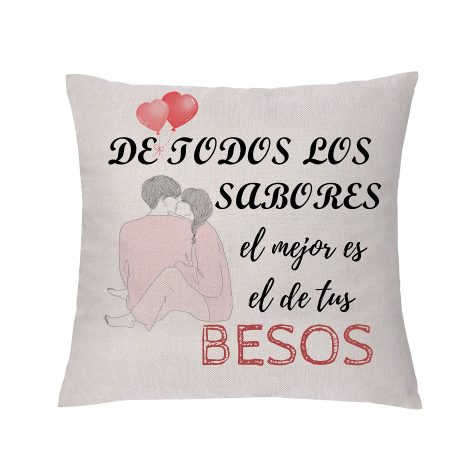 Funda de cojín para parejas, diseño amoroso, regalo para cumpleaños, aniversario o San Valentín. Decoraciones navideñas. (Tipo 3) 45x45cm.