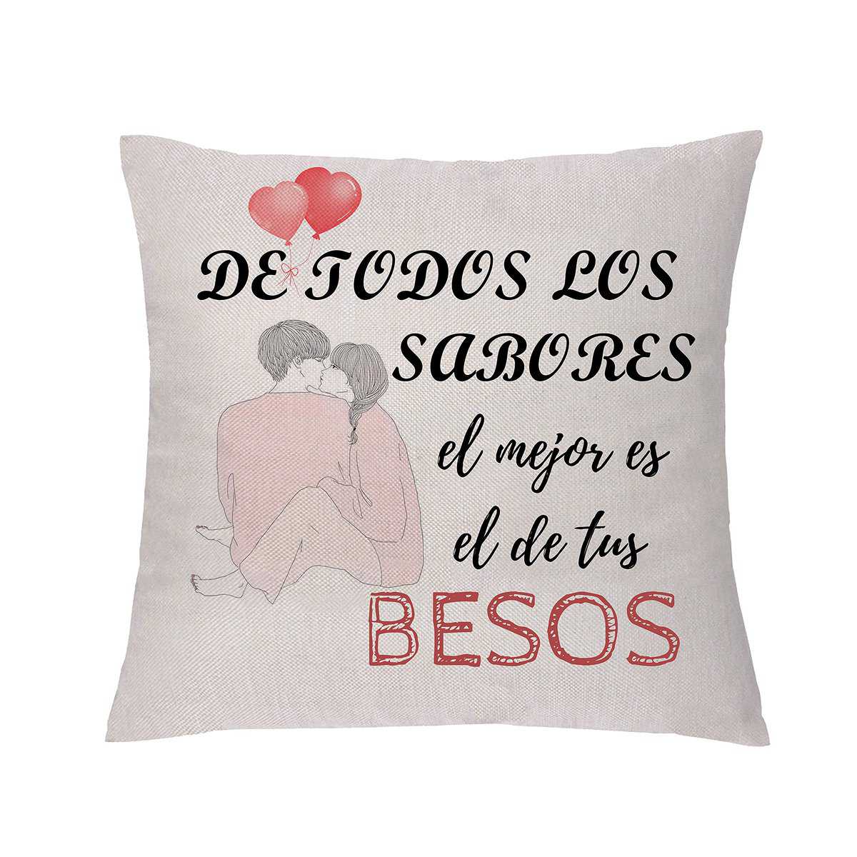 Parejas Funda de cojín Esposa Marido Amor para Siempre Funda de Almohada Novio Novia Regalo de cumpleaños Aniversario de Bodas Día de San Valentín Decoraciones navideñas para él Ella (Tipo 3) 45x45cm