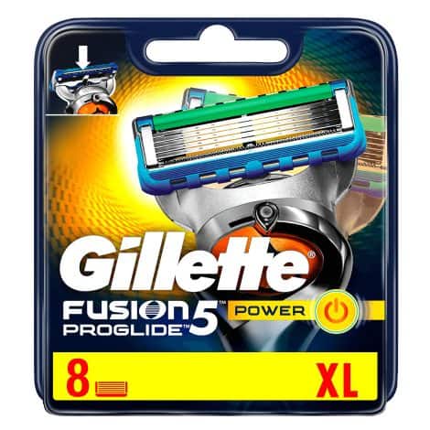 Gillette Fusion ProGlide Power – Recambios de afeitado para hombres, 8 cuchillas.