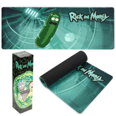 Alfombrilla de ratón XXL de Rick y Morty de 80 x 36 cm, protector de escritorio para PC, ordenador y teclado – Regalo para hombre en cumpleaños o Navidad.