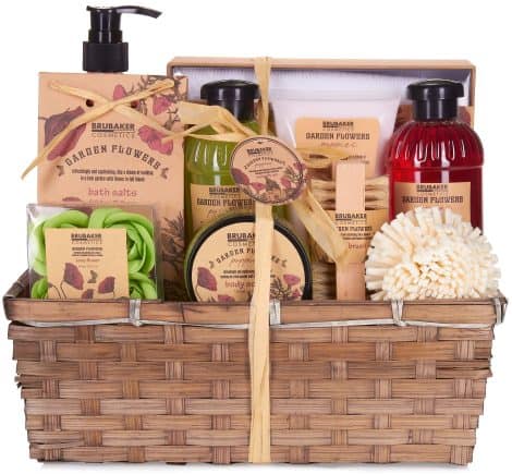 Kit de Bienestar BRUBAKER: Set de Baño y Ducha “Garden Flowers – Jardín Flores” – Fragancia de Flores de Amapola – Regalo Completo para Mujer.