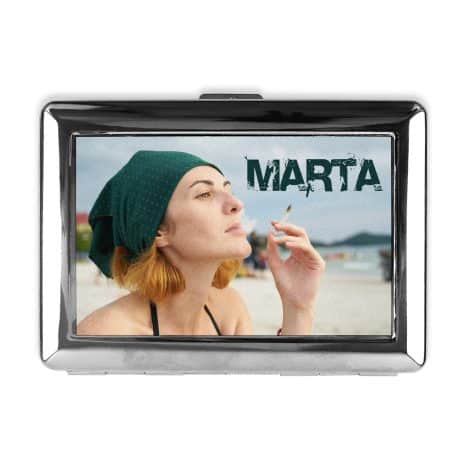 Pitillera de Metal Personalizada con Foto, para Cigarrillos, hombre y mujer.