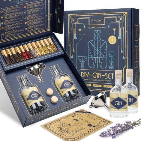 Kit de Gin Tasting AMARI® – Hazlo tú mismo, incluye botánicos – Ideal para regalar o disfrutar en casa.