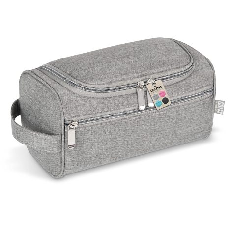 Bolso de viaje GO!elements® para colgar con compartimentos para hombres y mujeres, color gris.